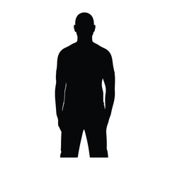 man silhouette, people silhouette, human shadow, standing silhouette