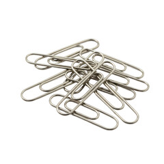 Interlocked Silver Paperclips A CloseUp of Office Supplies in a Jumbled Pile