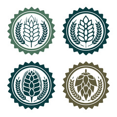 Dark Crest Vector Logo of Craft Brewery with Modern Gothic Font  