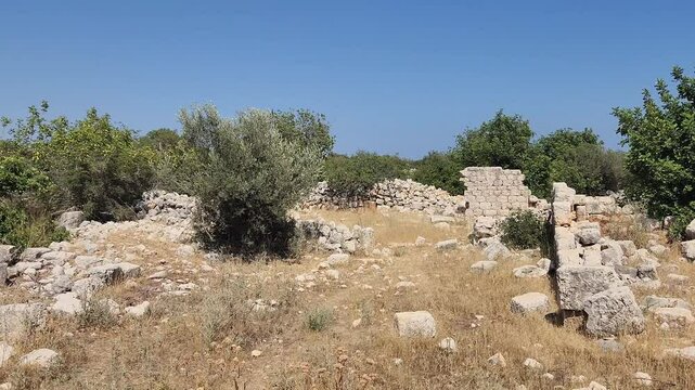 Hıdırlı, an ancient settlement primarily from the Roman Imperial and Early Byzantine eras, featuring a basilica and other ruins, is located 2.5 km north of Kızkalesi in Mersin, Southern Turkey.