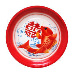 Koi fish (enameled tray), transparent background