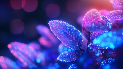 Vibrant blue and purple neon lights glowing abstract background featuring futuristic electric light streaks and smooth gradient glow for modern digital wallpapers, tech-themed visuals, and high-resolu
