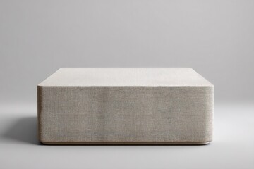 Simple 3D wool podium mockup with seamless surface, ideal for showcasing products in a minimalist setting.