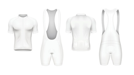 White Sport Uniform Realistic Mockup