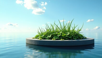 green grass and blue sky