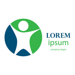 Abstract Human Figure Logo Design