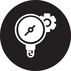pressure gauge glyph icon