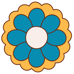 Retro Flower Daisy Groovy 70s