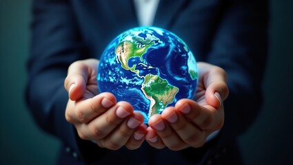 hands holding earth