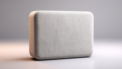 Wool portable speaker mockup in 3D, showing clean design and smooth wool texture, no branding visible.