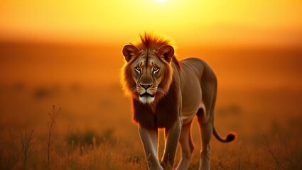 lion in the desert
