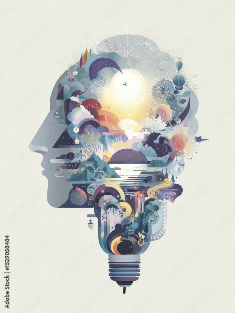 Poster creating a vision board for self-improvement using visuals, goals, and inspiration to enhance motiva