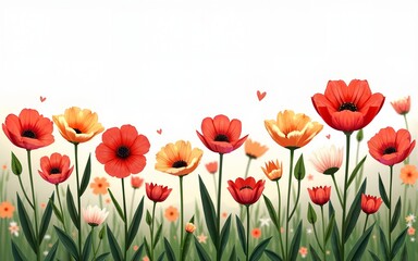 Fototapeta premium Blumenwiese Vektor. High quality