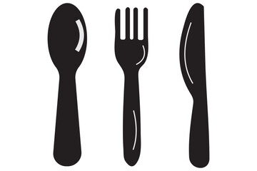 spoon and fork icon vector. spoon, fork and knife icon vector. restaurant icon