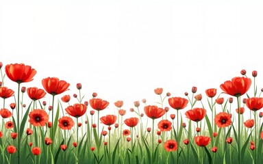 Fototapeta premium Blumenwiese Vektor. High quality