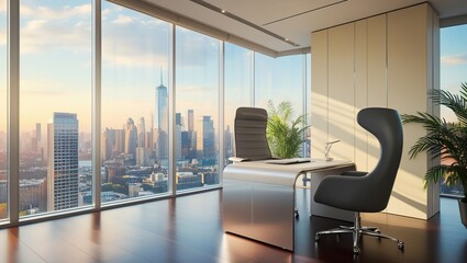 modern living room with a window