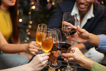 food and Drink, wine red and for a friendly, in a bar or a restaurant 