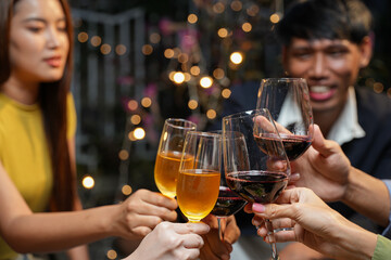 food and Drink, wine red and for a friendly, in a bar or a restaurant 