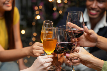 food and Drink, wine red and for a friendly, in a bar or a restaurant 