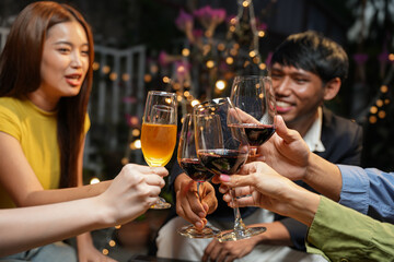 whiskey, for a friendly party in a bar or a restaurant.