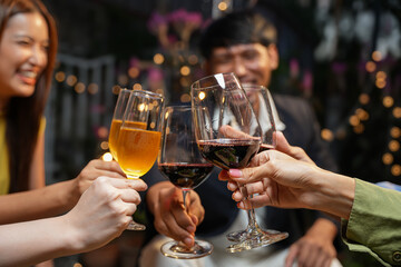 food and Drink, wine red and for a friendly, in a bar or a restaurant 
