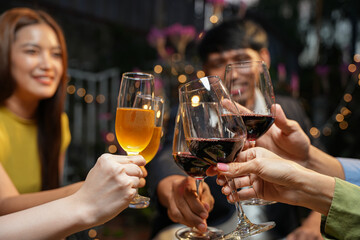 food and Drink, wine red and for a friendly, in a bar or a restaurant 