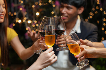 food and Drink, wine red and for a friendly, in a bar or a restaurant 