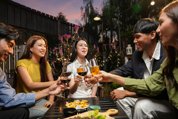 food and Drink, wine red and for a friendly, in a bar or a restaurant 