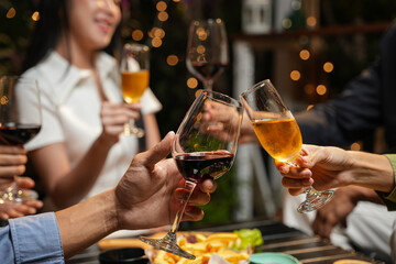 food and Drink, wine red and for a friendly, in a bar or a restaurant 