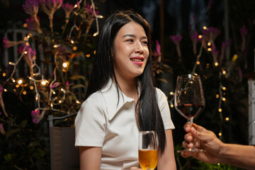 
food and Drink, wine red and for a friendly, in a bar or a restaurant 