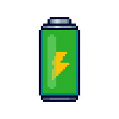 Pixel art Battery Energy game asset design