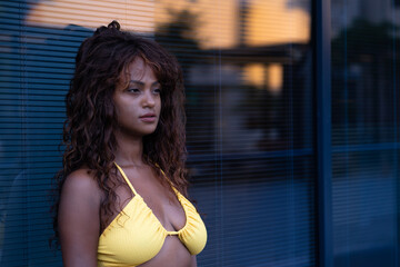A beautiful and attractive Ethiopian Israeli is having fun in Tel Aviv