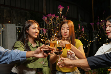 food and Drink, wine red and for a friendly, in a bar or a restaurant 