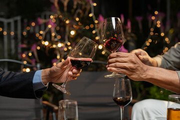 food and Drink, wine red and for a friendly, in a bar or a restaurant 