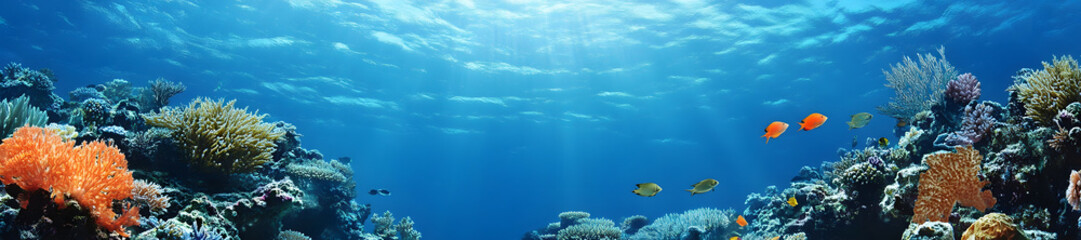 under water ocean / landscape underwater world, scene blue idyll nature