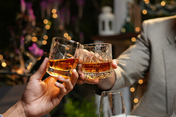 whiskey, for a friendly party in a bar or a restaurant.