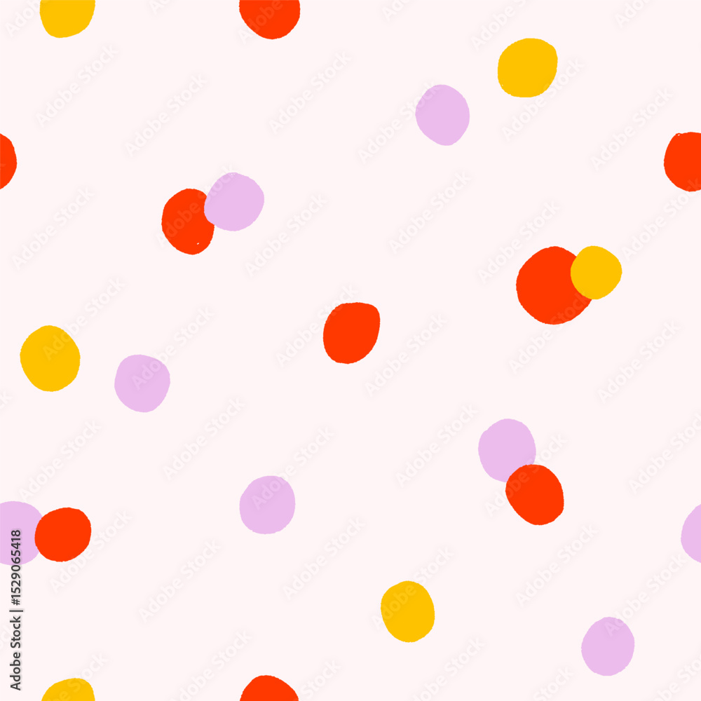 Aufkleber abstract seamless pattern, repeating print. endless background, playful random polka dot, chaotic ci