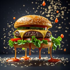 burger and hamburger