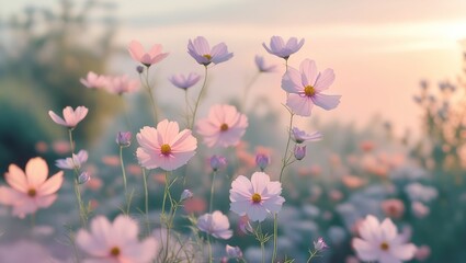 pink flowers in the field