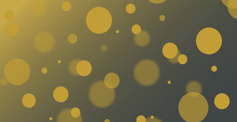 Abstract yellow bokeh background with defocused circles and glitter. Decoration element for Christmas and New Year holidays, greeting cards, web banners, posters - Vector illustration