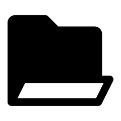 folder open black glyph icon