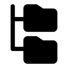 folder root black glyph icon