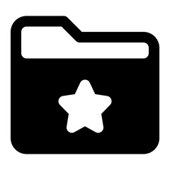 folder highlight black glyph icon