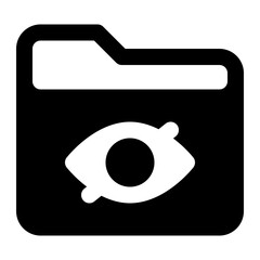 folder hidden black glyph icon