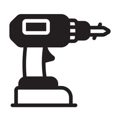 hand drill glyph icon