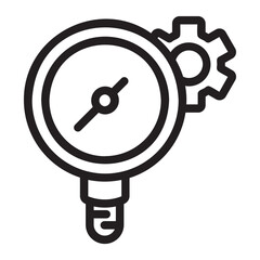 pressure gauge line icon