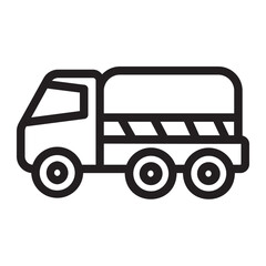 tank truck line icon