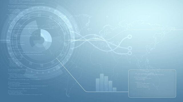 Global investments planning and strategy infographics. 4K animation for corporate financial report