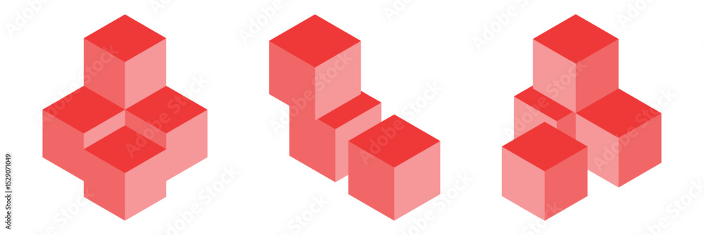 Poster cube vector icon. cube symbol on a white background.
