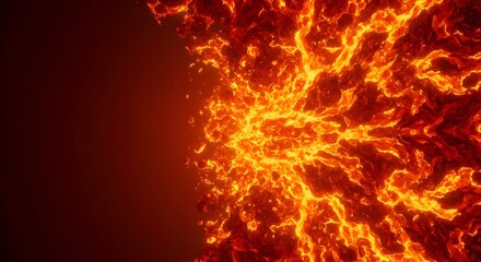 Abstract Flames of Time: High Contrast Inferno - Molten Hues Consuming Time's Passage